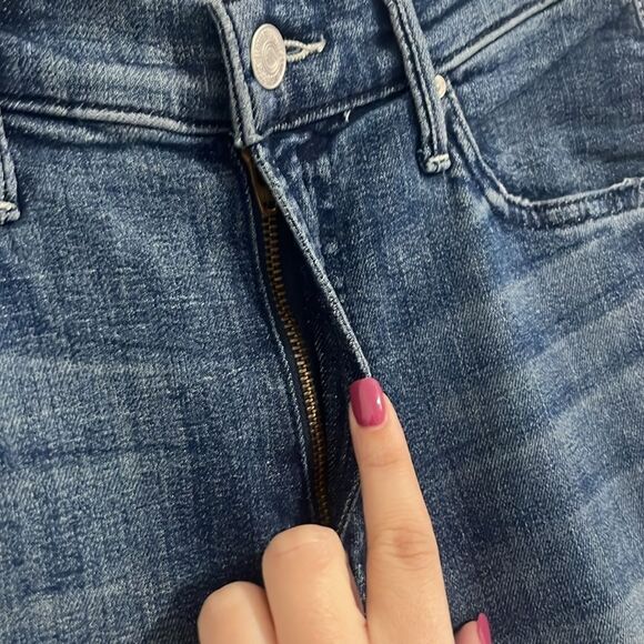 Mother Denim The Insider Crop Fray in Homebound Jeans Straight Leg Jeans Size 26 - Picture 10 of 16